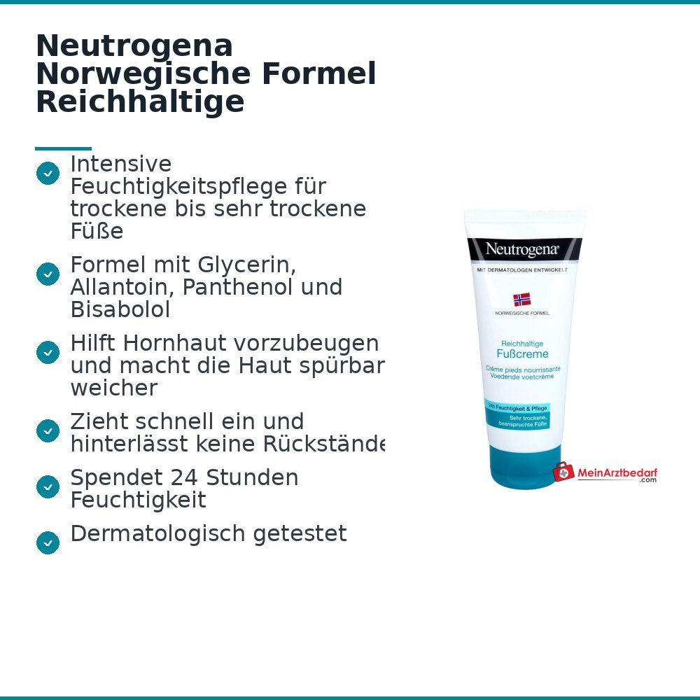 Neutrogena Norwegische Formel Reichhaltige Fußcreme, 100 ml.