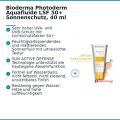 Bioderma Photoderm Aquafluide LSF 50+ Sonnenschutz, 40 ml.