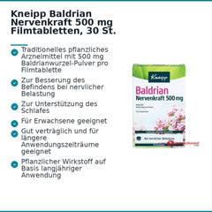 Kneipp Baldrian Nervenkraft 500 mg Filmtabletten, 30 St..