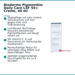 Bioderma Pigmentbio Daily Care LSF 50+ Creme, 40 ml.