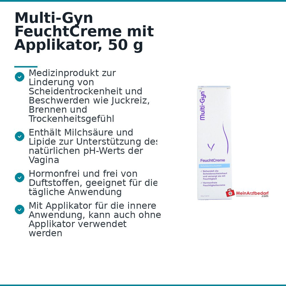 Multi-Gyn FeuchtCreme mit Applikator, 50 g.