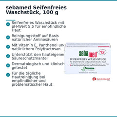 sebamed Seifenfreies Waschstück, 100 g.