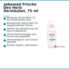 sebamed Frische Deo Herb Zerstäuber, 75 ml.
