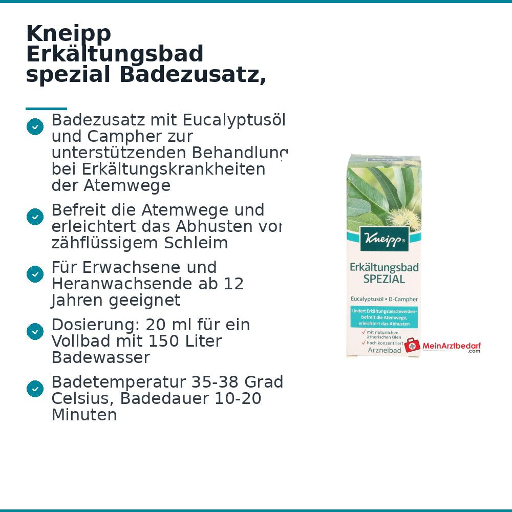 Kneipp Erkältungsbad spezial Badezusatz, 100 ml.