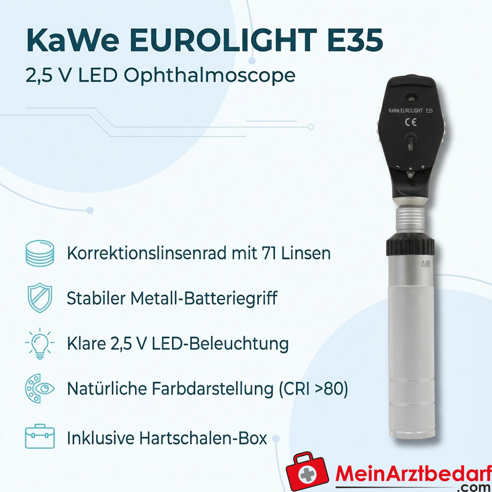 KaWe EUROLIGHT E35, 2.5 V, Ophthalmoscope LED