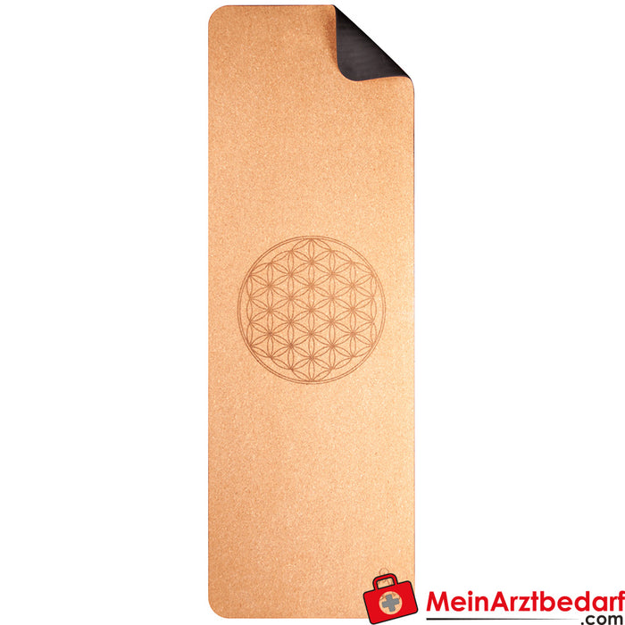 Berk cork yoga mat with flower of life