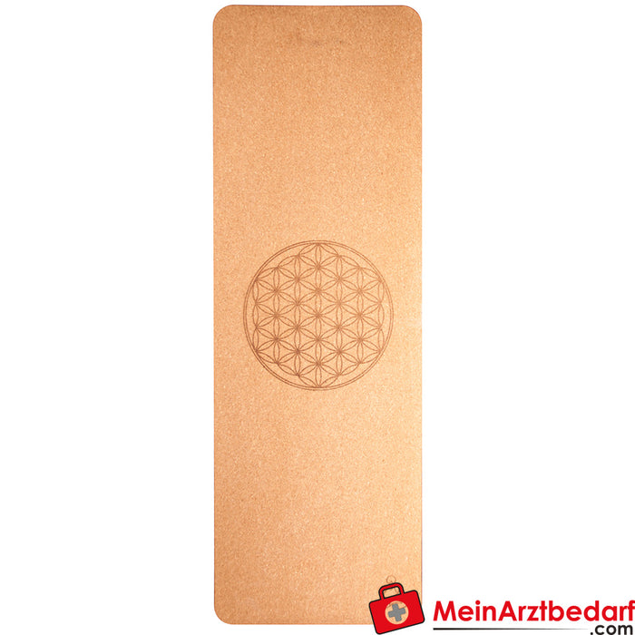 Berk cork yoga mat with flower of life