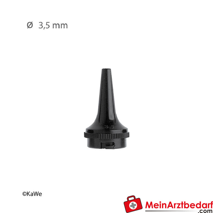 KaWe permanent ear funnel, Ø 3.5 mm, black, 3 pcs.