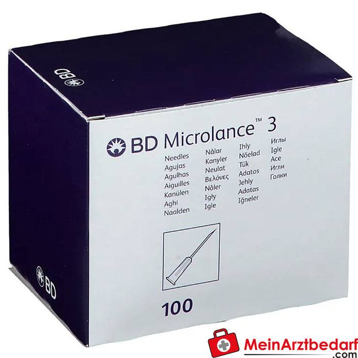 BD Microlance 3 naalden 22 G 1 1/4 0,7 x 30 mm, 100 stuks.