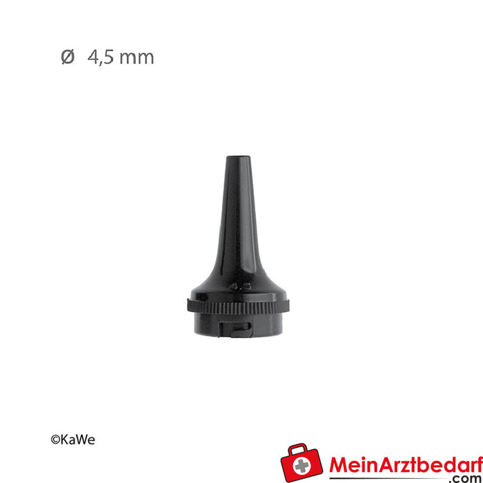 KaWe permanent ear funnel, Ø 4.5 mm, black, 3 pcs.