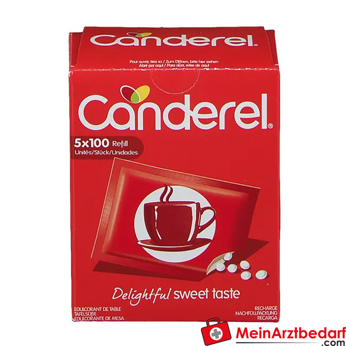 Embalagem de recarga Canderel Sweet, 500 unidades.