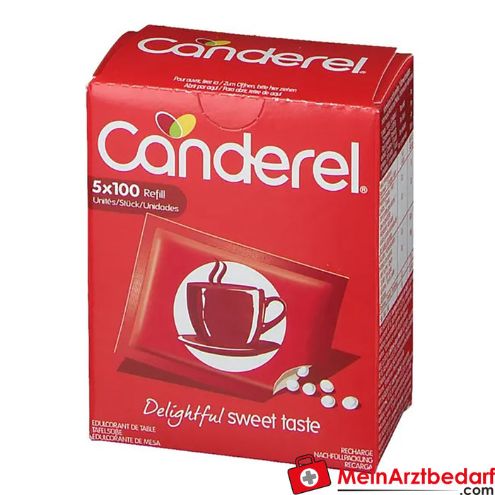 Embalagem de recarga Canderel Sweet, 500 unidades.