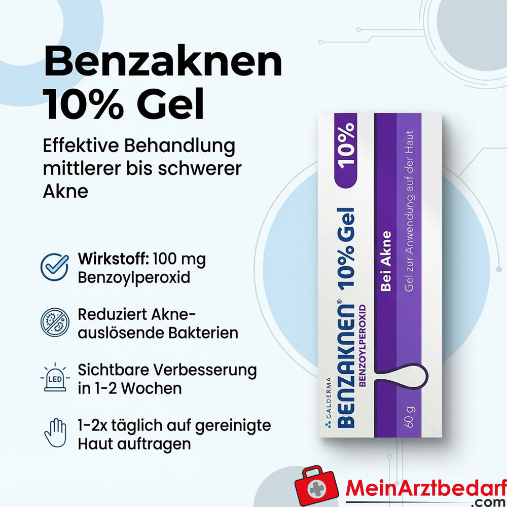 Benzaknen 10% gel benzoylperoxide - gel voor matige tot ernstige acne
