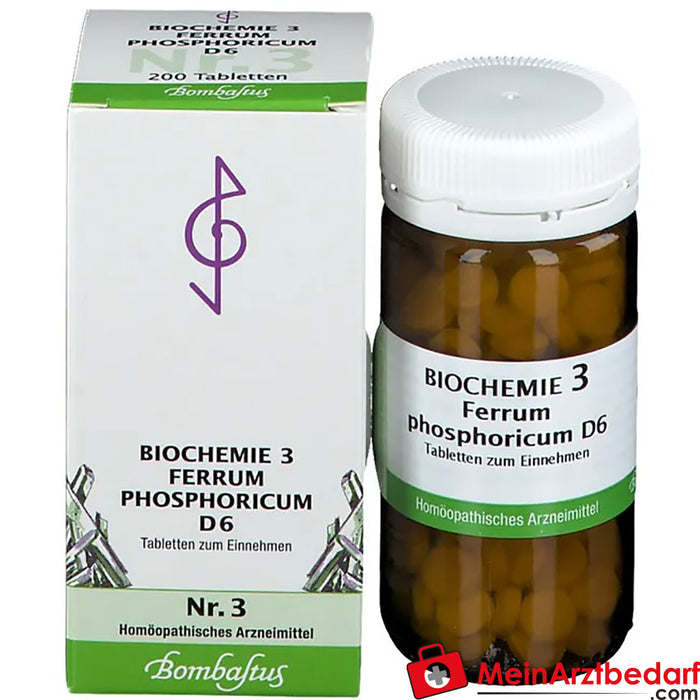 Bombastus Bioquímica 3 Ferrum phosphoricum D 6 Comprimidos