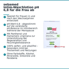 sebamed Intim-Waschlotion pH 6,8 für die Frau ab 50, 200 ml.