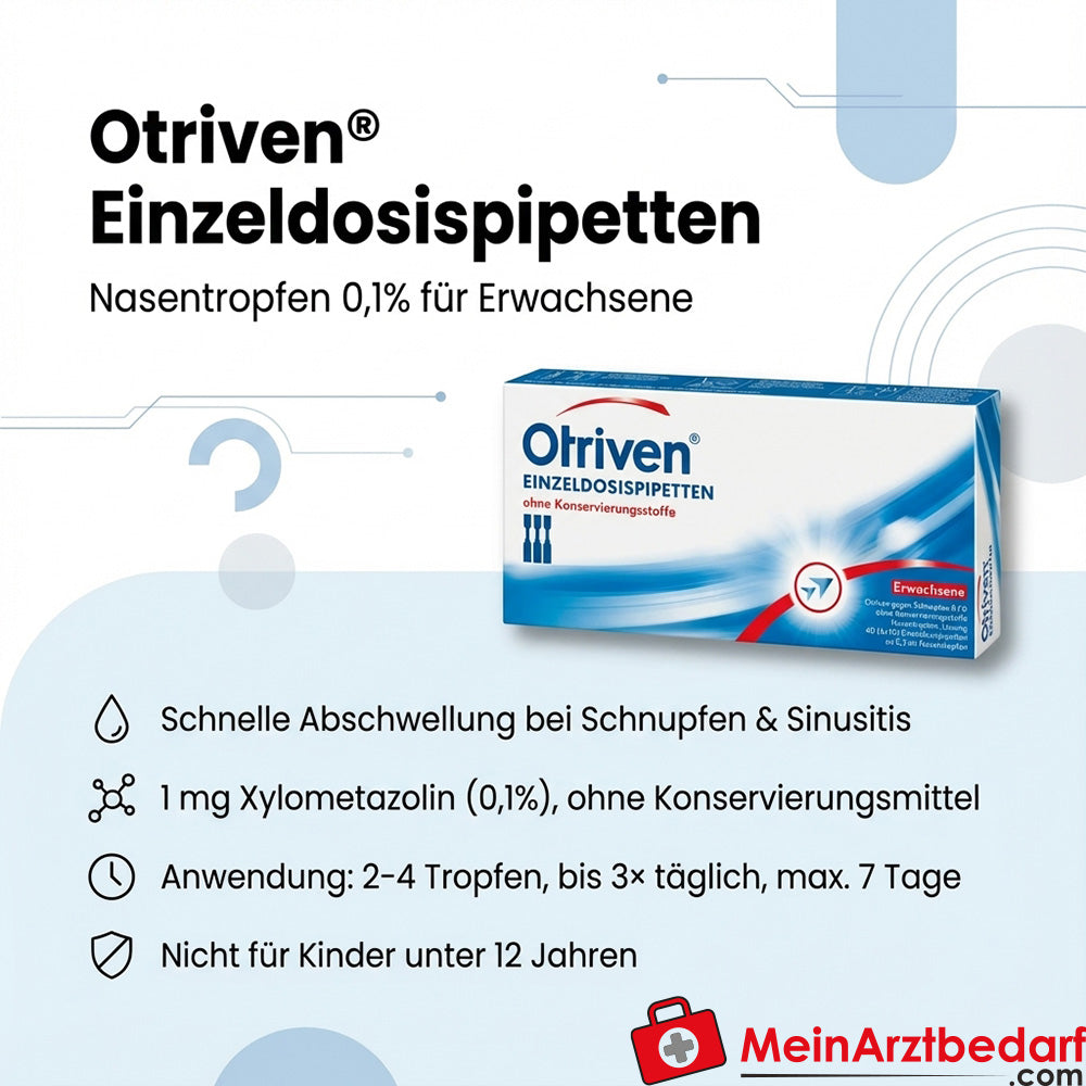 Otriven gotas nasales 0,1% (xilometazolina) 40 x 0,3 ml