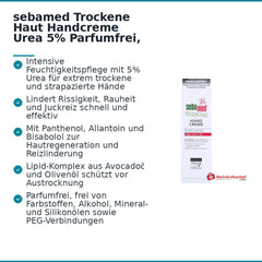 sebamed Trockene Haut Handcreme Urea 5% Parfumfrei, 75 ml.