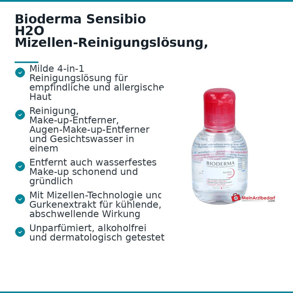 Bioderma Sensibio H2O Mizellen-Reinigungslösung, 100 ml.