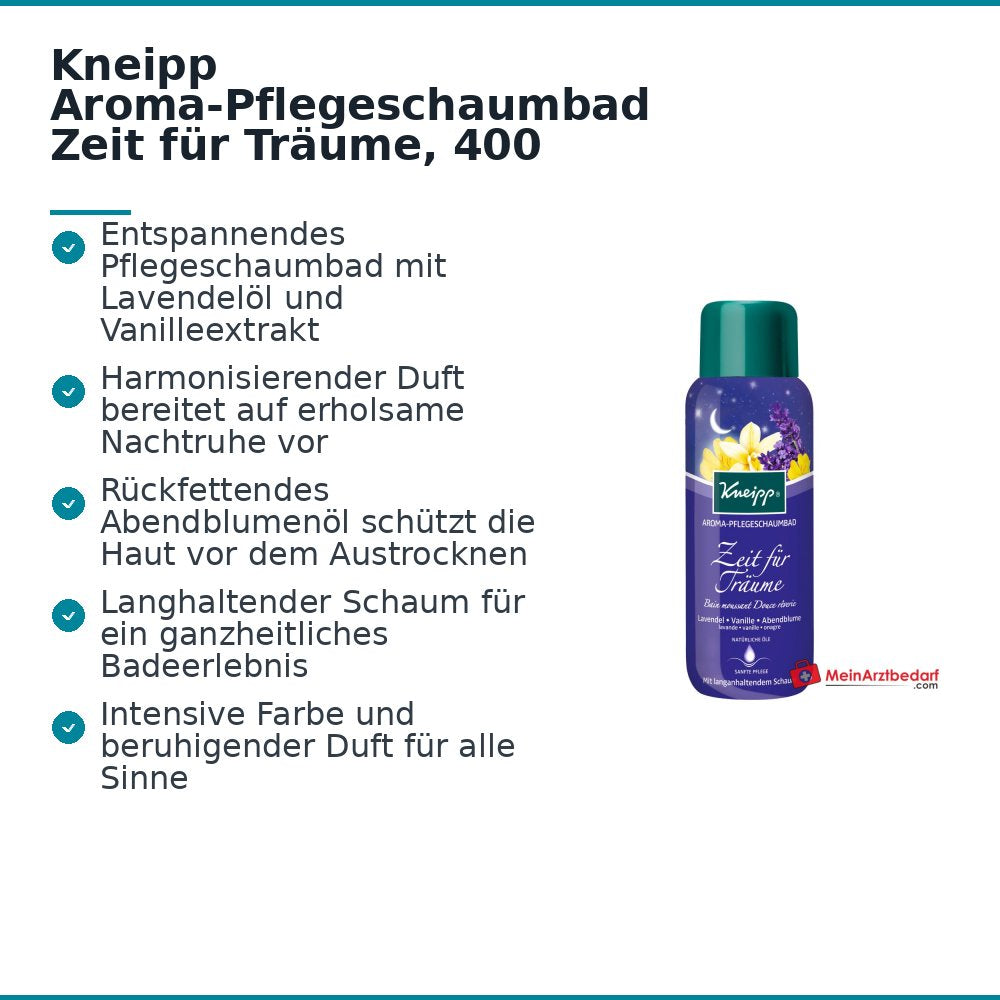 Kneipp Aroma-Pflegeschaumbad Zeit für Träume, 400 ml.