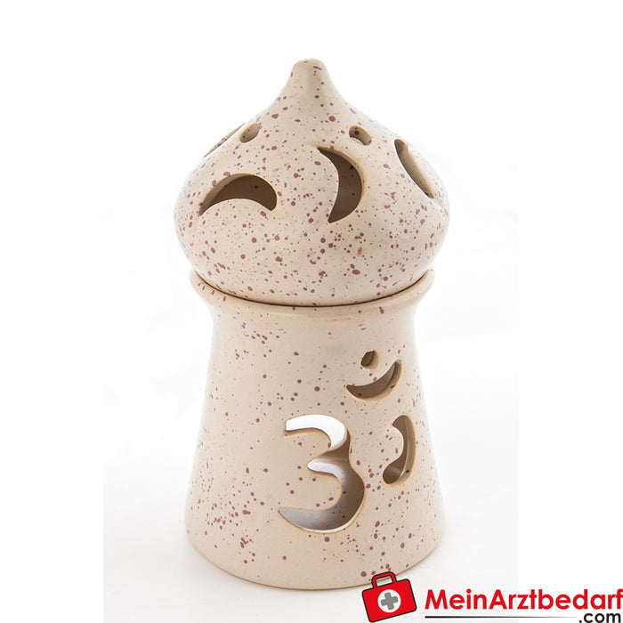 Berk Om clay incense burner with bowl and sieve