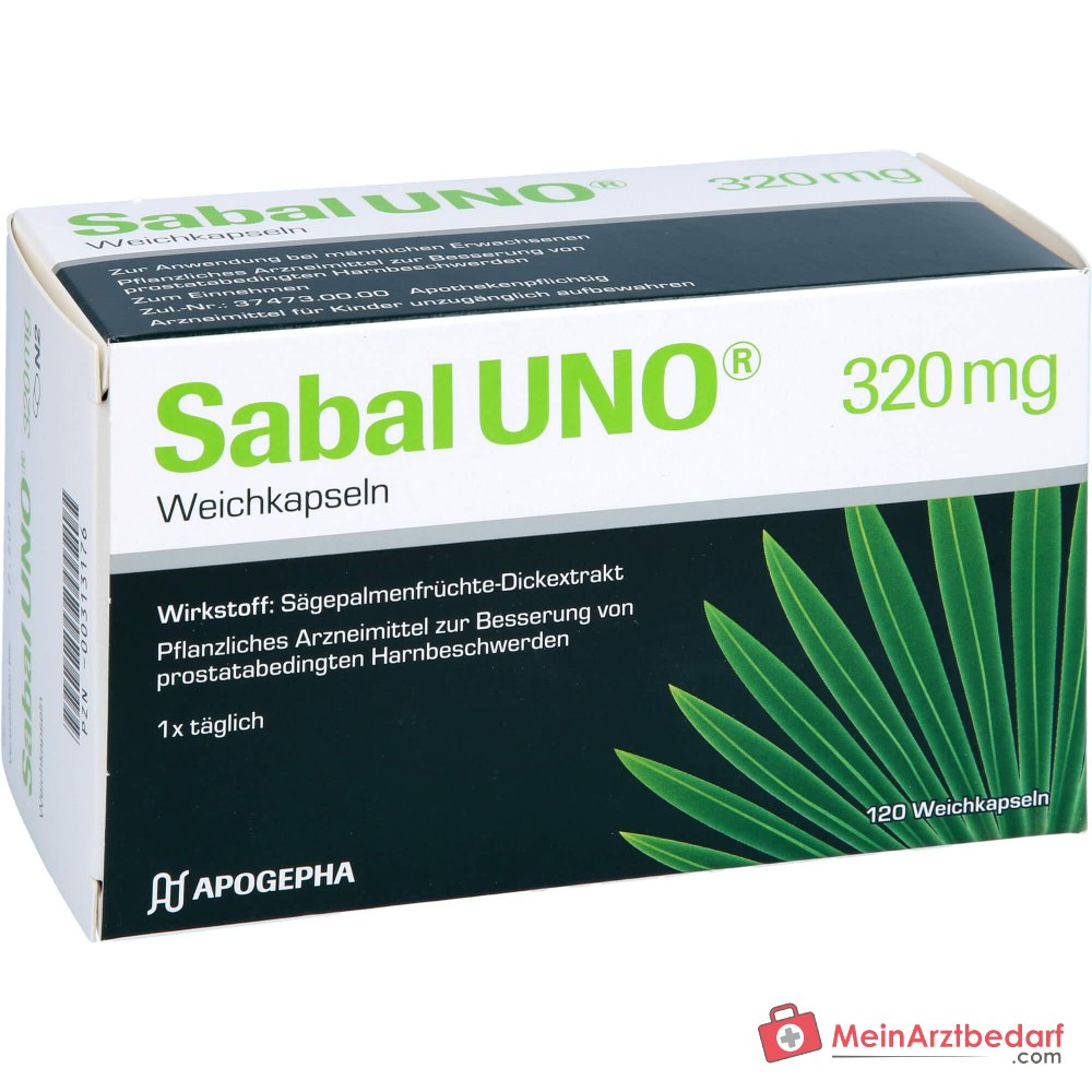 SabalUNO Extracto de sabal 320 mg cápsulas blandas 120 unidades