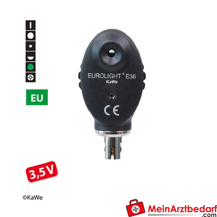 KaWe EUROLIGHT E36, 3,5 V, UE, cabeça de oftalmoscópio