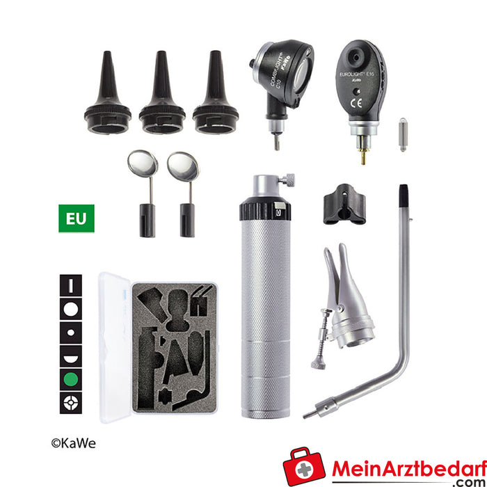 Conjunto básico kawe C10 / e16, 2.5 v, conjunto de otoscopia / oftalmología