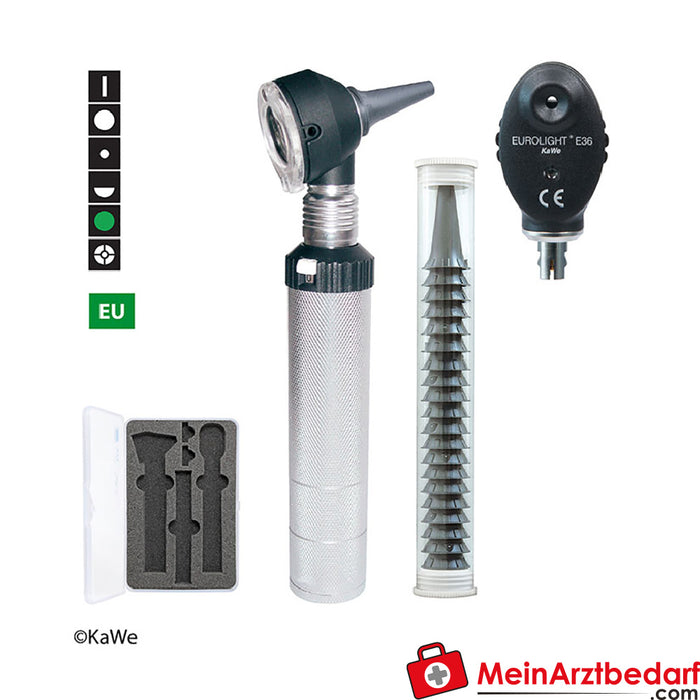 KaWe COMBILIGHT F.O.30/E36, 2.5 V, EU, Otoscope/Ophthalmoscope Set