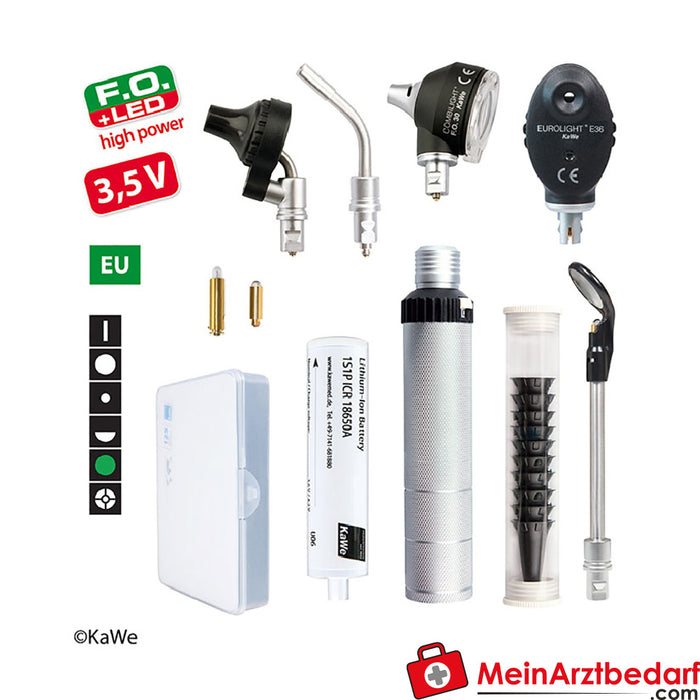 KaWe COMBILIGHT F.O.30 LED/E36, 3.5 V, EU, Otoscope/Ophthalmoscope Set (Finoff)