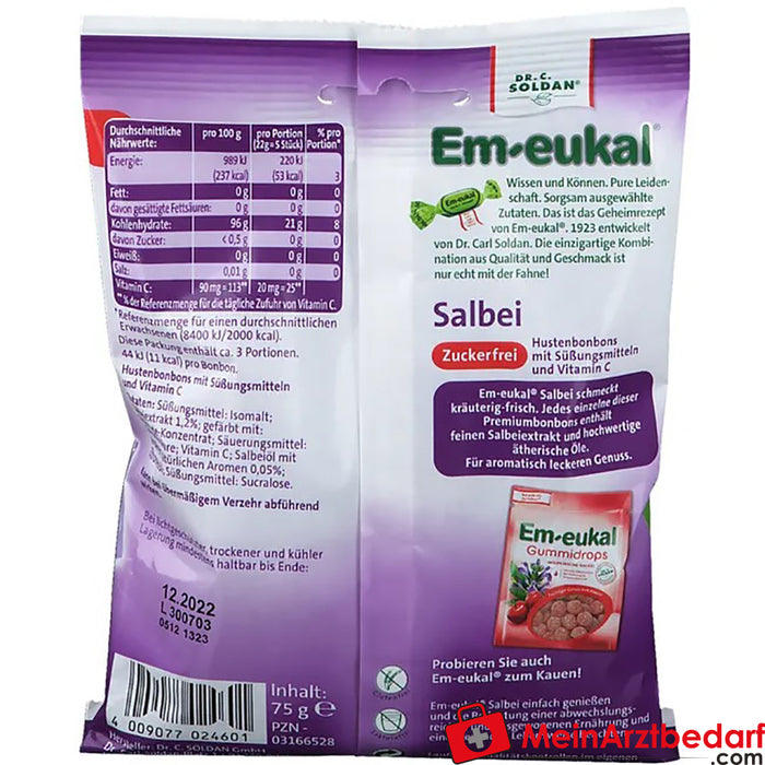 Em-eukal® Szałwia bez cukru, 75g