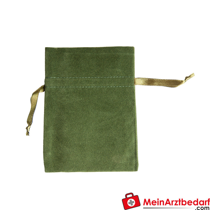 Bolsa de terciopelo Berk verde oliva, 9x12cm