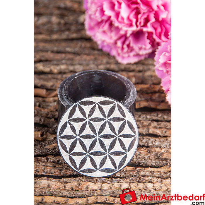 Vaso Berk flower of life, nero