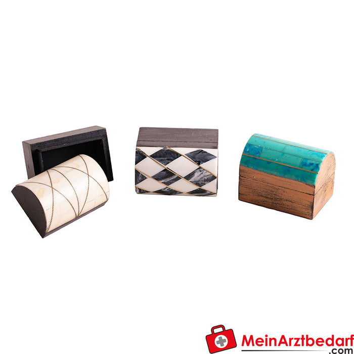 Set di 3 scatole in legno Berk