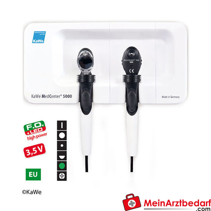 KaWe MedCenter 5000, 3.5 V, F.O LED/E56, EU, set with 2 heads, 2 handles