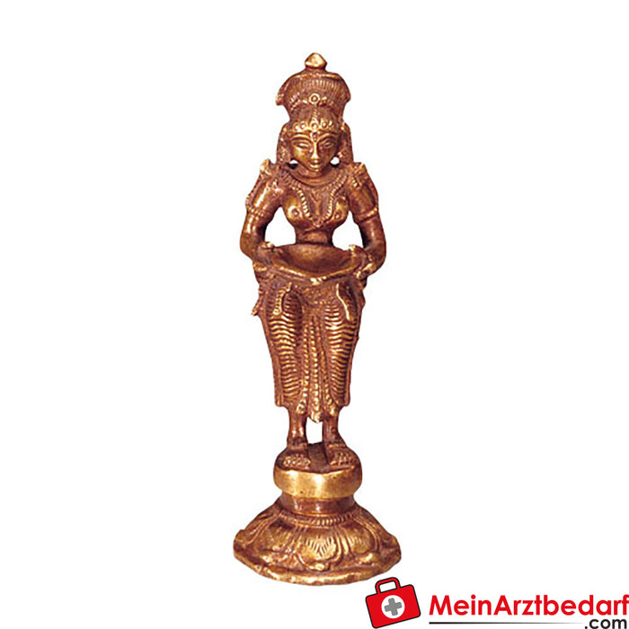 Berk Lakshmi, staand, messing, 14 cm hoog