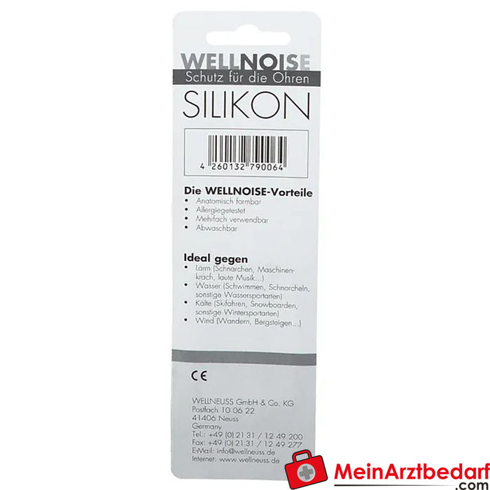 Tampões para os ouvidos WELLNOISE, blister azul, 6 peças.