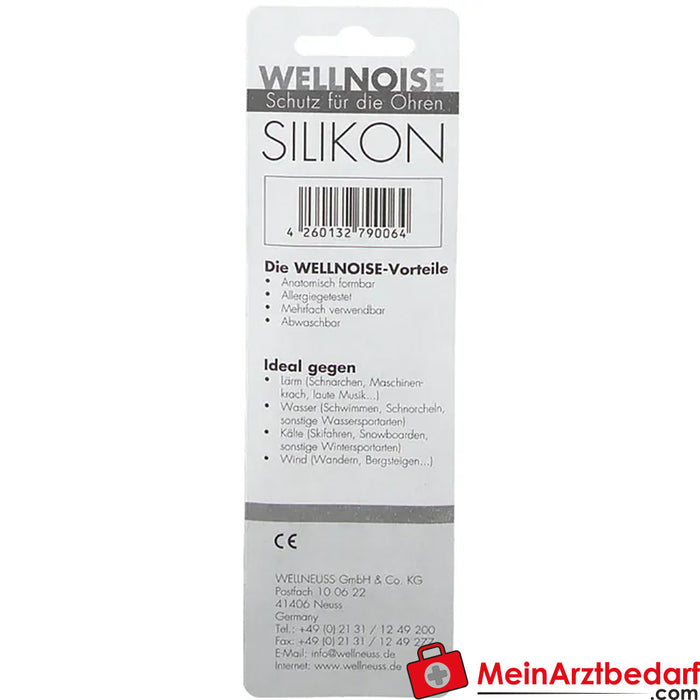 Tampões para os ouvidos WELLNOISE, blister azul, 6 peças.