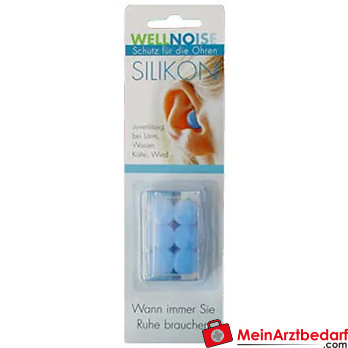 WELLNOISE Bouchons d'oreilles bleu blister, 6 pces