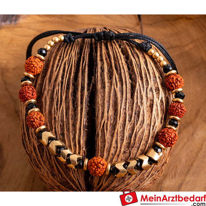 Bracciale in bacche con rudraksha "Amba