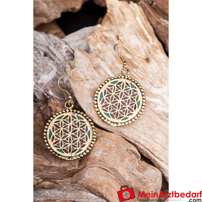 Berk flower of life earrings