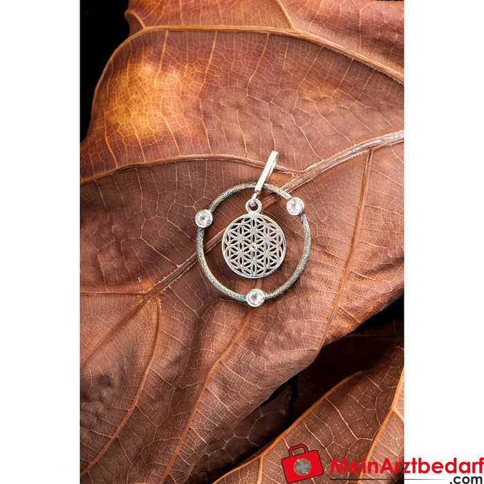 Berk flower of life with protective circle pendant