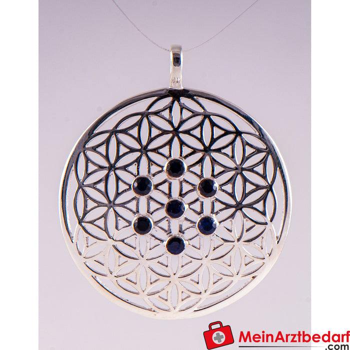 Berk flower of life with blue sapphires