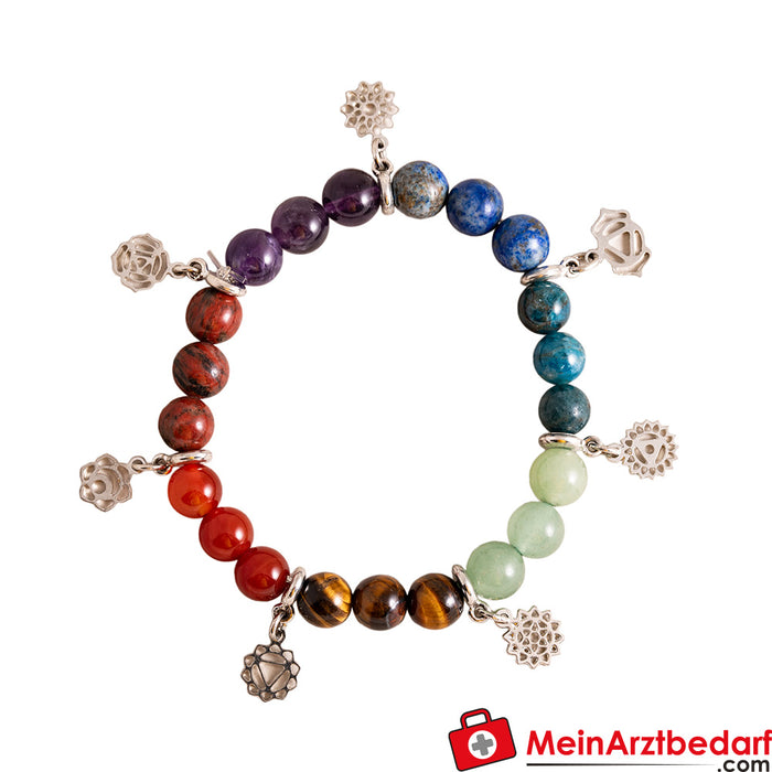 Berk armband met chakra stenen