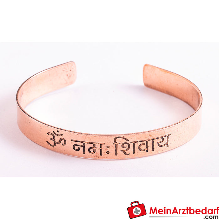 Berk koperen armband met Om Namah Shivaya