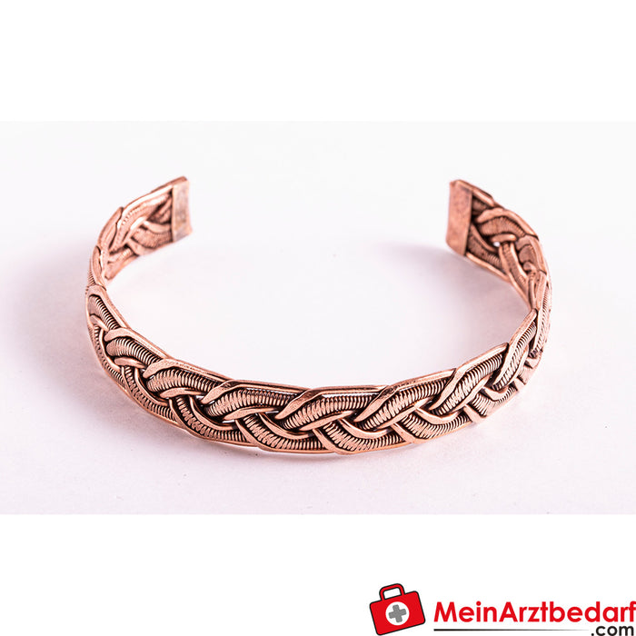 Berk braided copper bangle, 12 mm wide