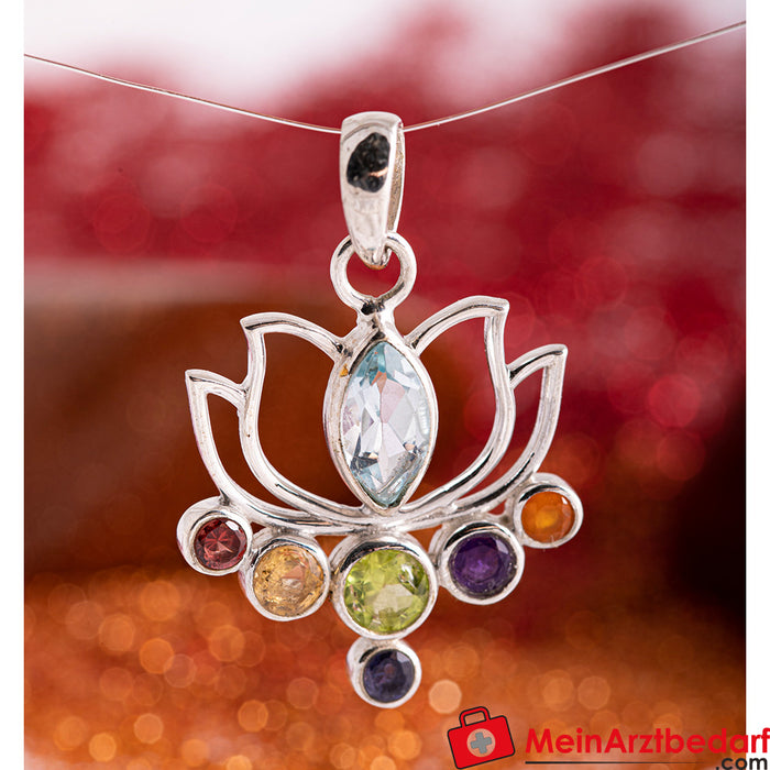 Berk Lotus met chakra stenen