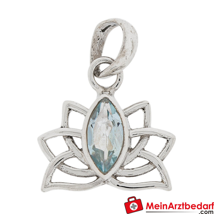 Berk lotus with topaz pendant