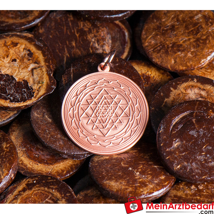 Berk Shri Yantra made of copper, approx. 30 mm