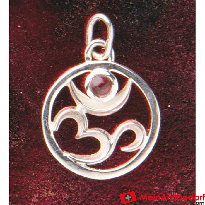 Berk Om pendant with garnet