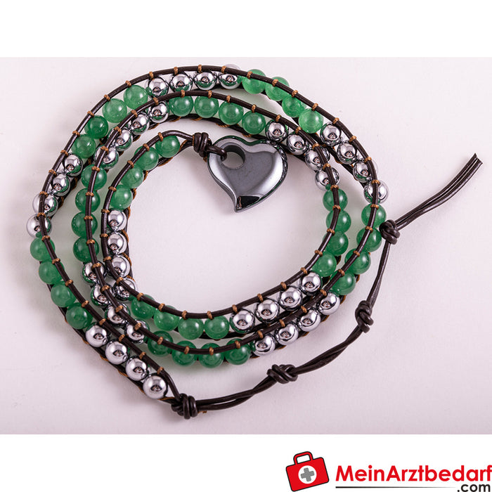 Berk magnet - wrap bracelet, green aventurine